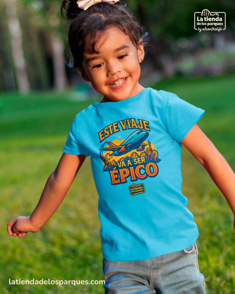 camiseta para niño este viaje va a ser épico turquesa
