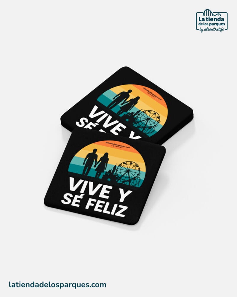 conjunto de posavasos vive y se feliz