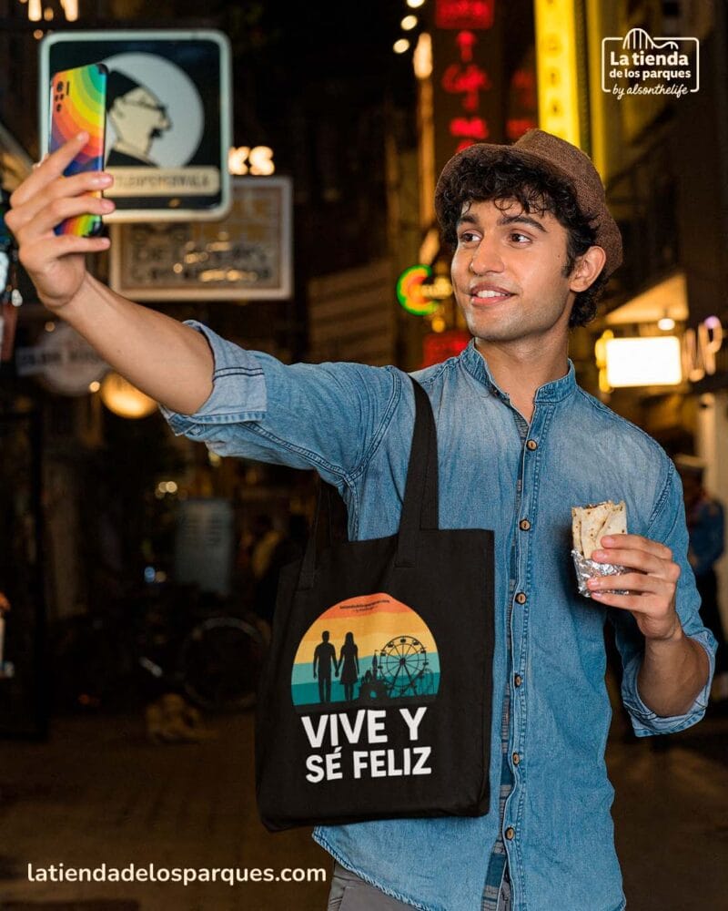 tote bag vive y se feliz
