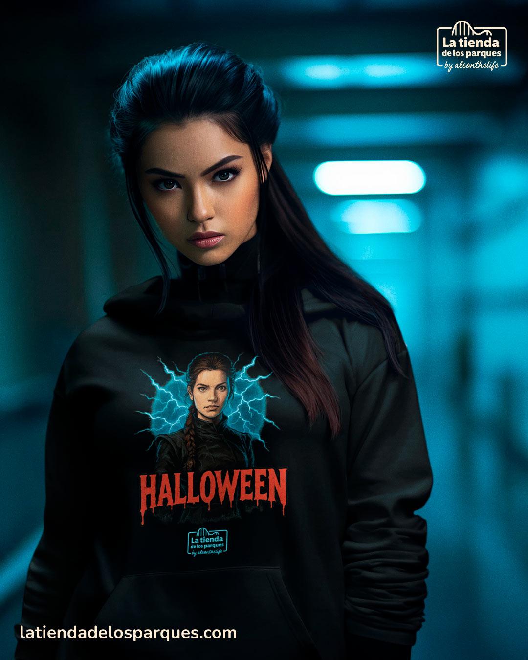 Sudadera Victoria frankenstein Colección Halloween con gorro