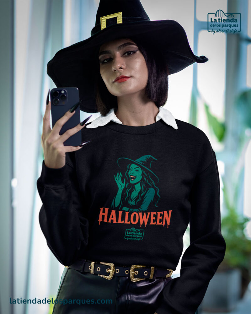 sudadera Bruja Colección Halloween sin gorro