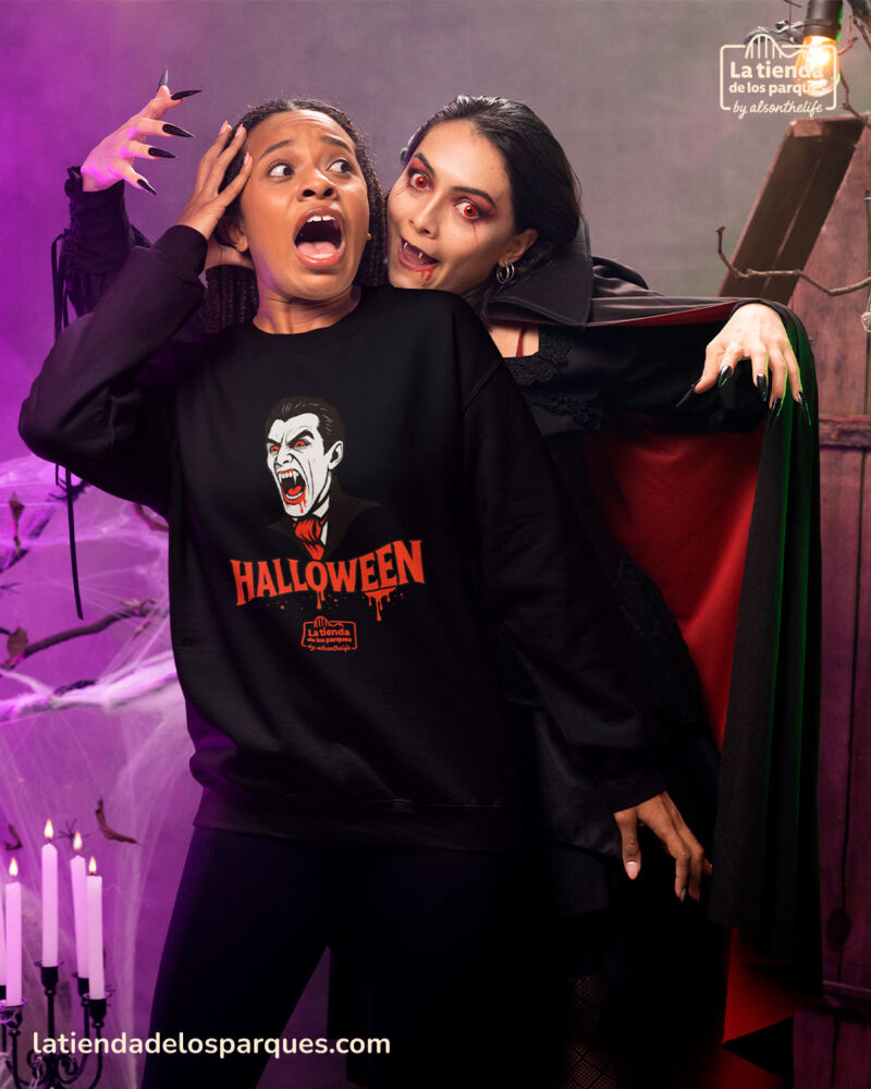 Sudadera Drácula Colección Halloween – estilo único, cómoda y perfecta para amantes del terror y la noche más oscura del año