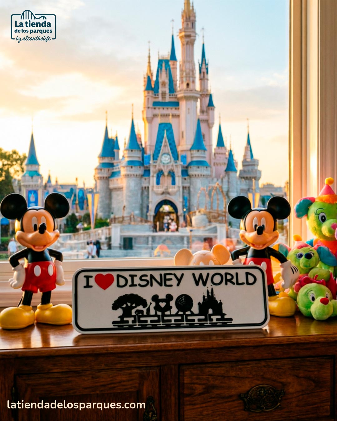 I love disney world magic kingdom placa decorativa skyline
