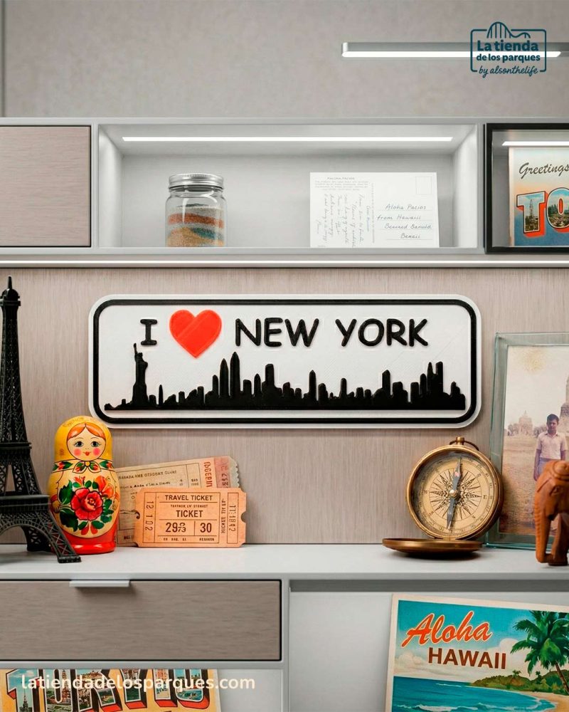 Placa I love Nueva York decoracion