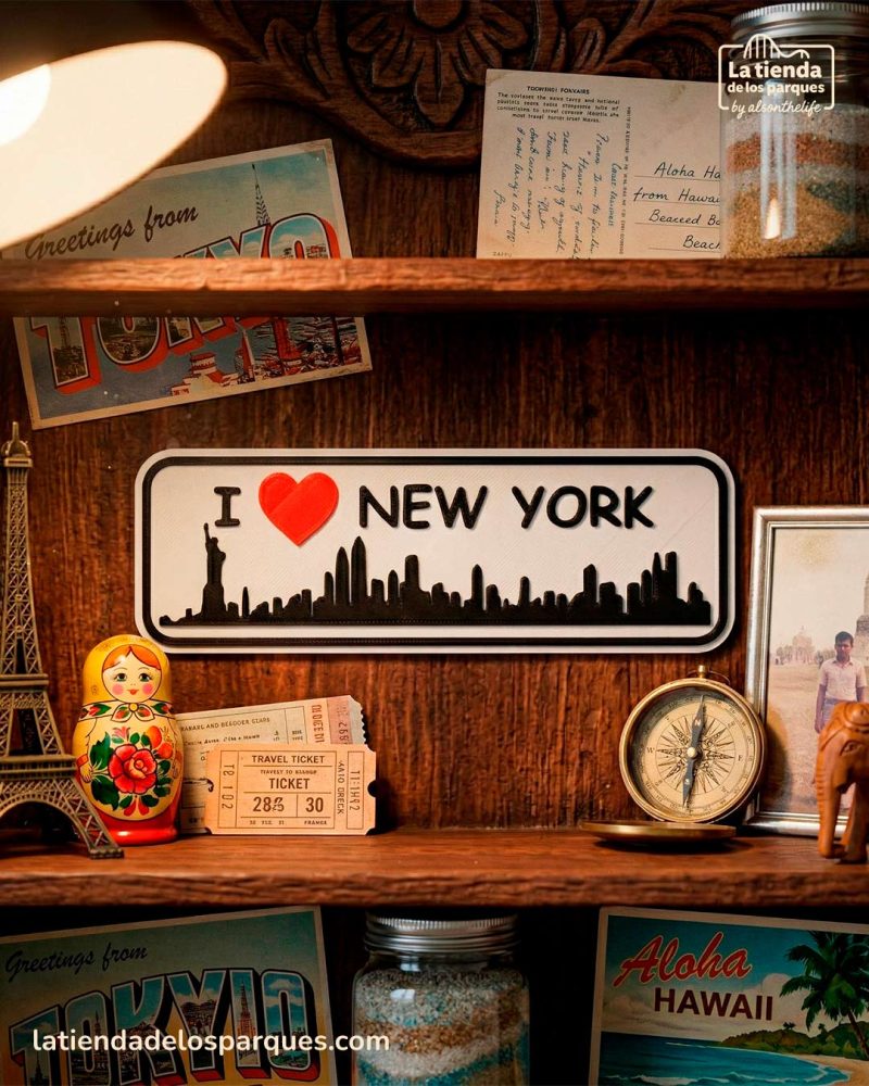 Placa I love Nueva York decoracion vintage