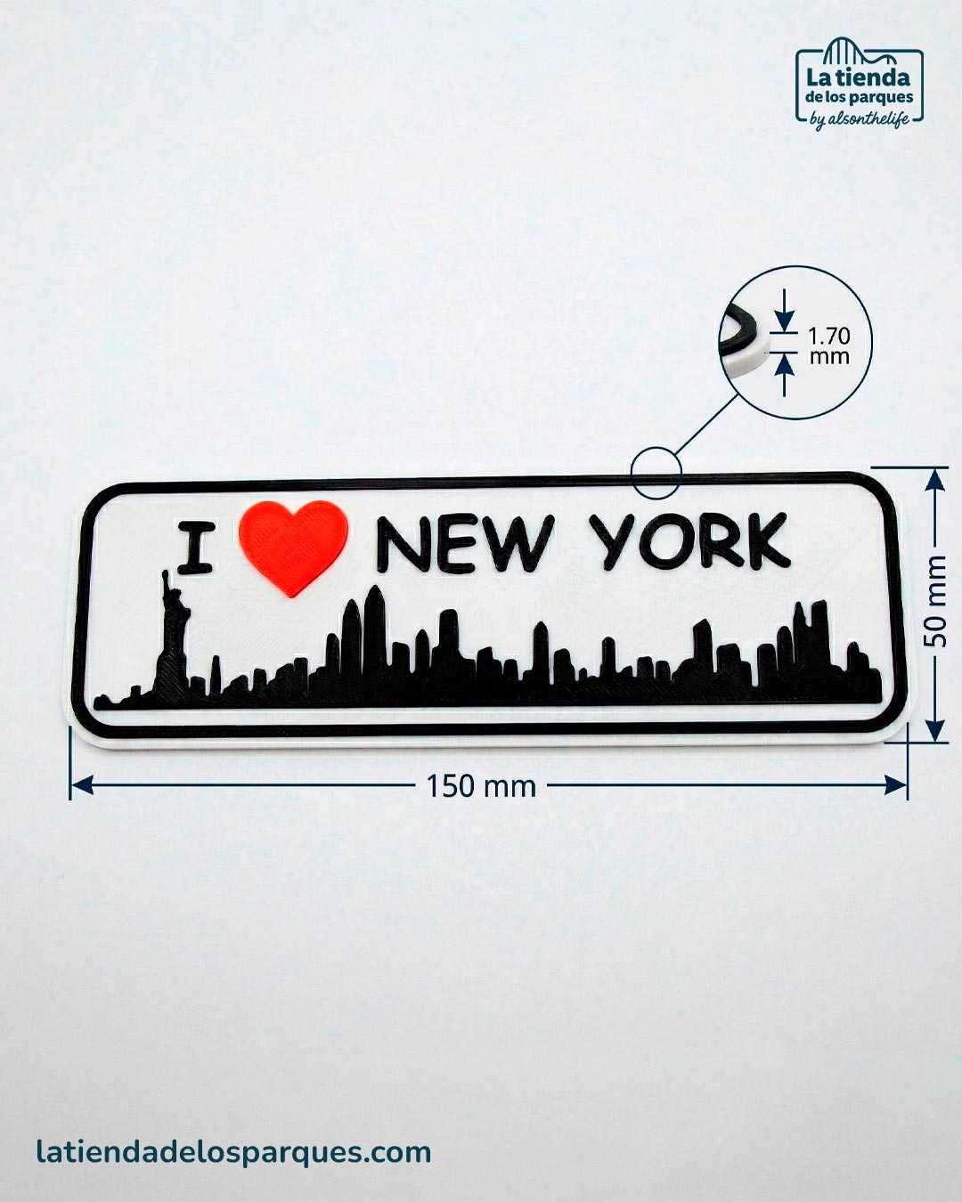 Placa I love New York - Imagen 2