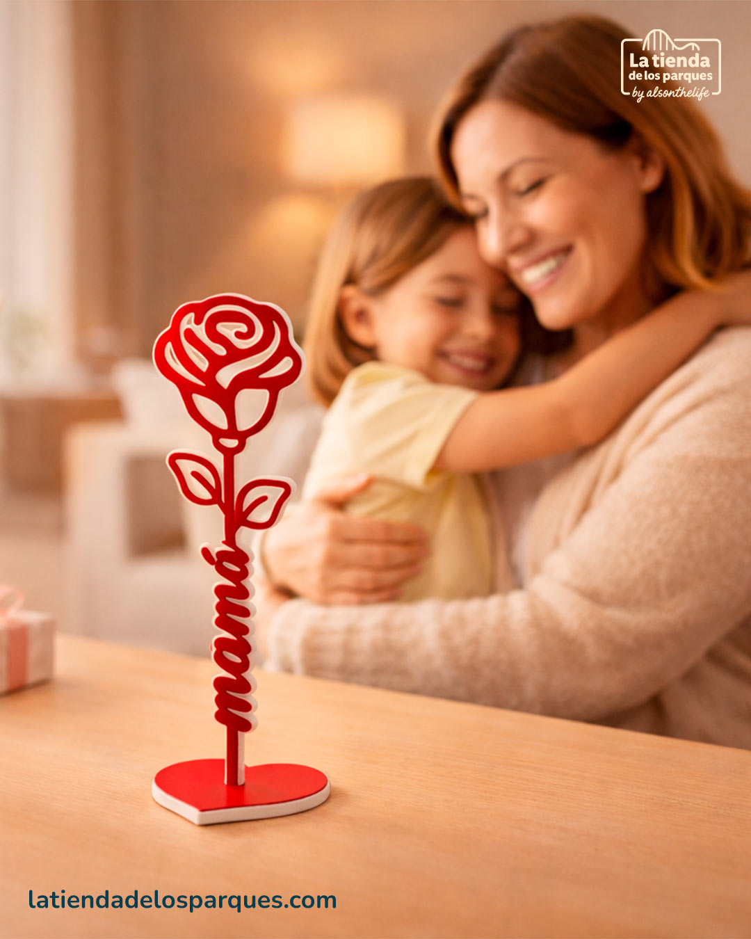 regalo dia de la madre rosa encantada mamá