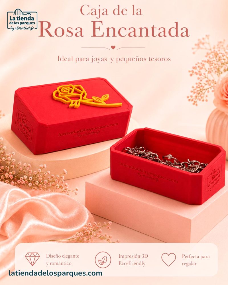 Caja Rosa encantada joyero