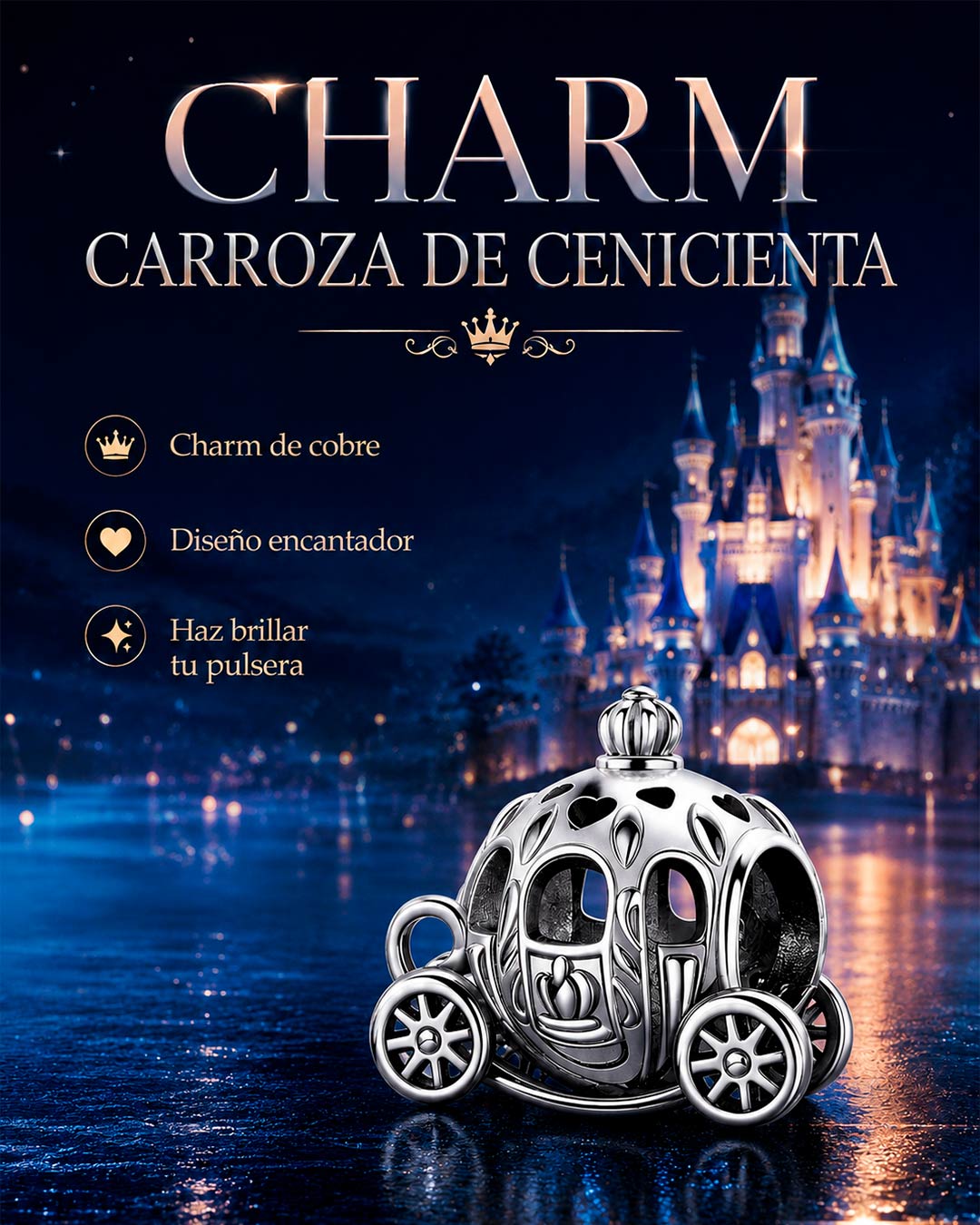 abalorio carroza de la cenicienta