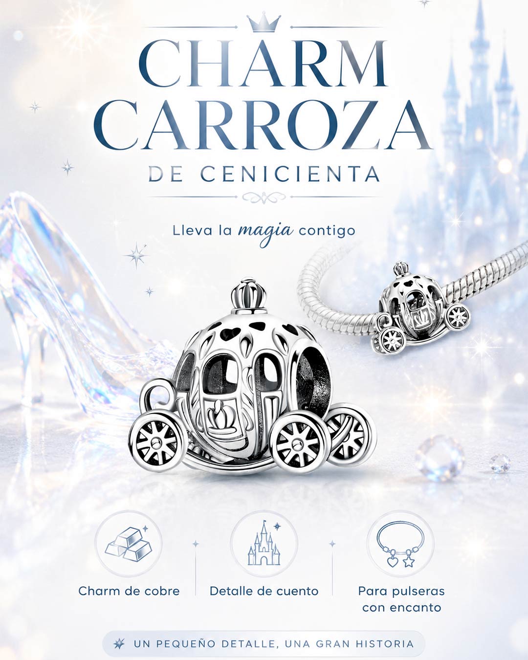 colgante abalorio carroza de cenicienta