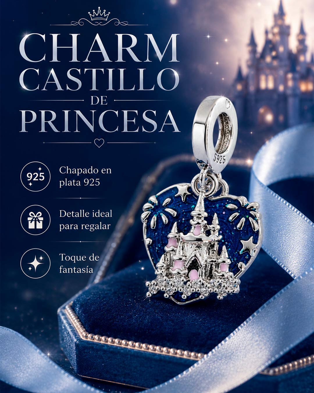 colgante abalorio castillo de princesa
