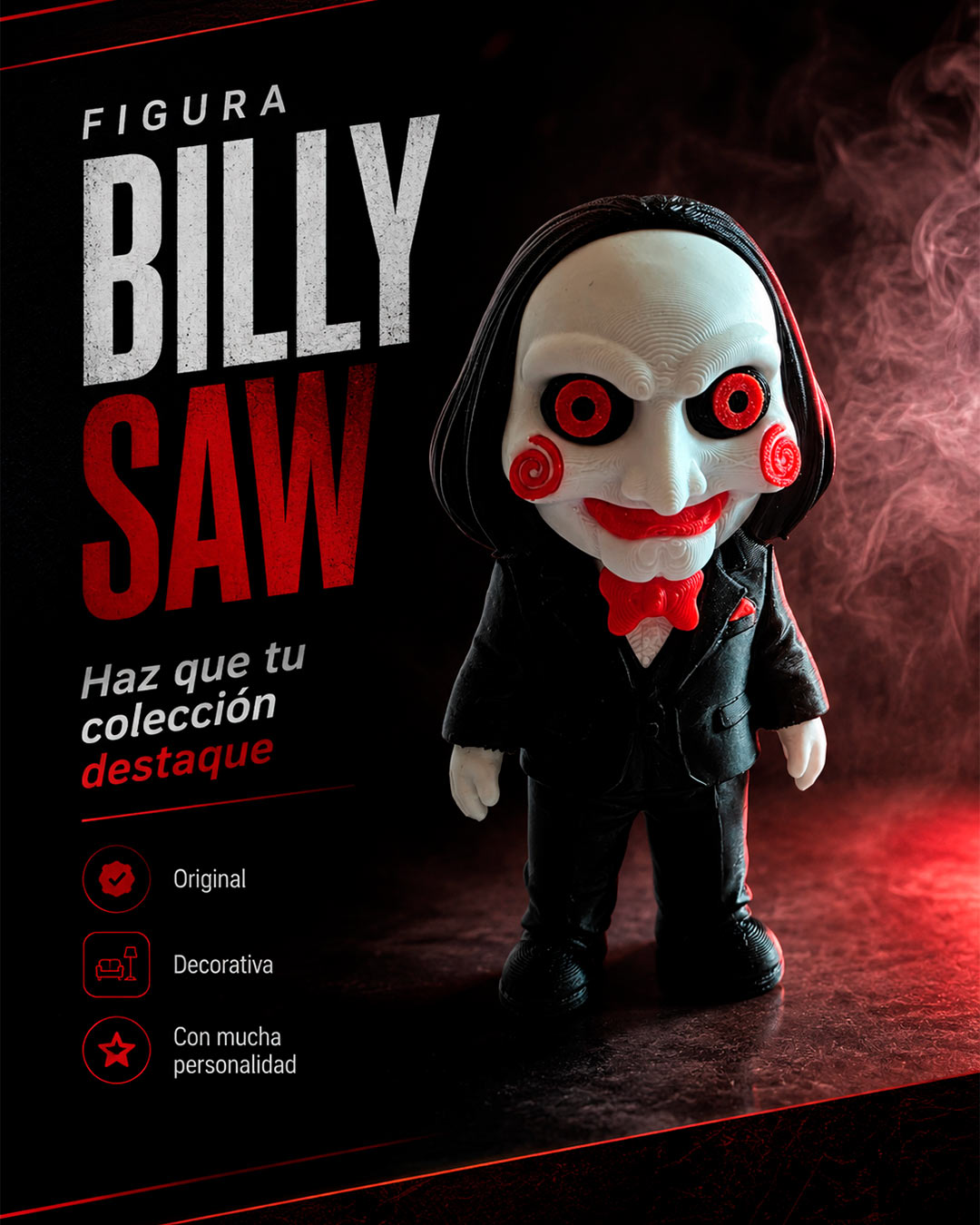 figura muñeco billy pelidula saw