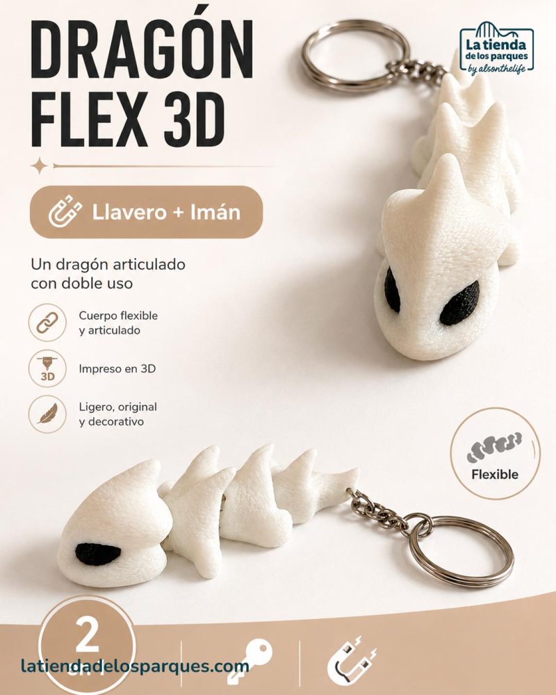 imán Llavero flex Dragon 3D