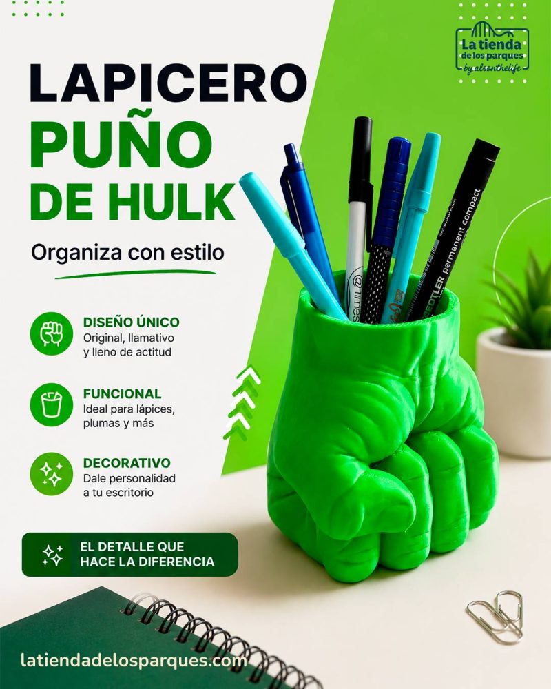 lapicero de hulk puño