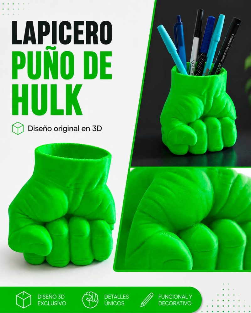 lapicero puño superheroe hulk