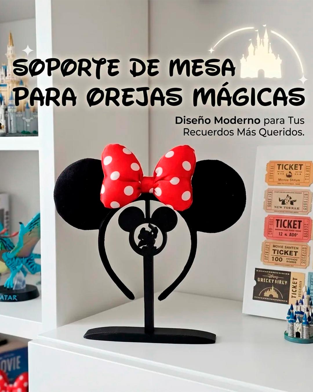 soporte mesa orejas de Mickey Disney