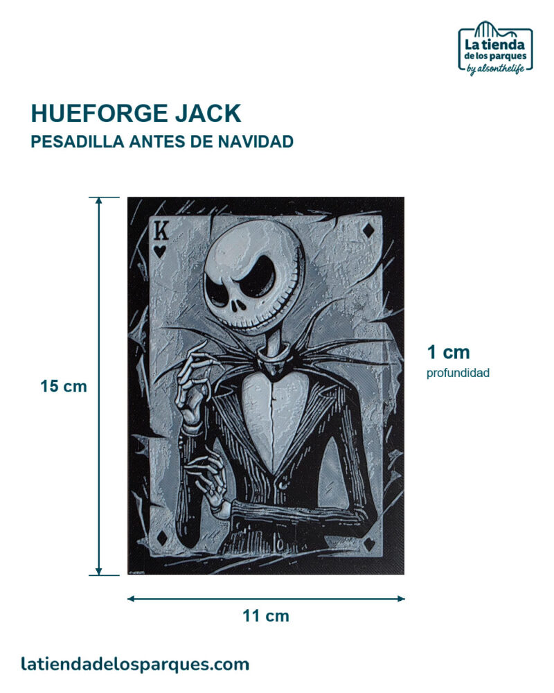 Hueforge Jack Pesadilla antes de Navidad medidas