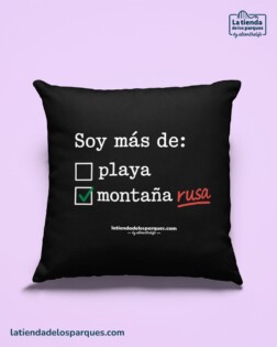COJINES cojin soy mĂ¡s de montaña rusa negro