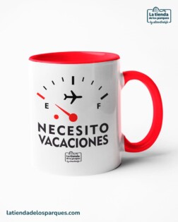 TAZAS taza necesito carnaval asa interior roja